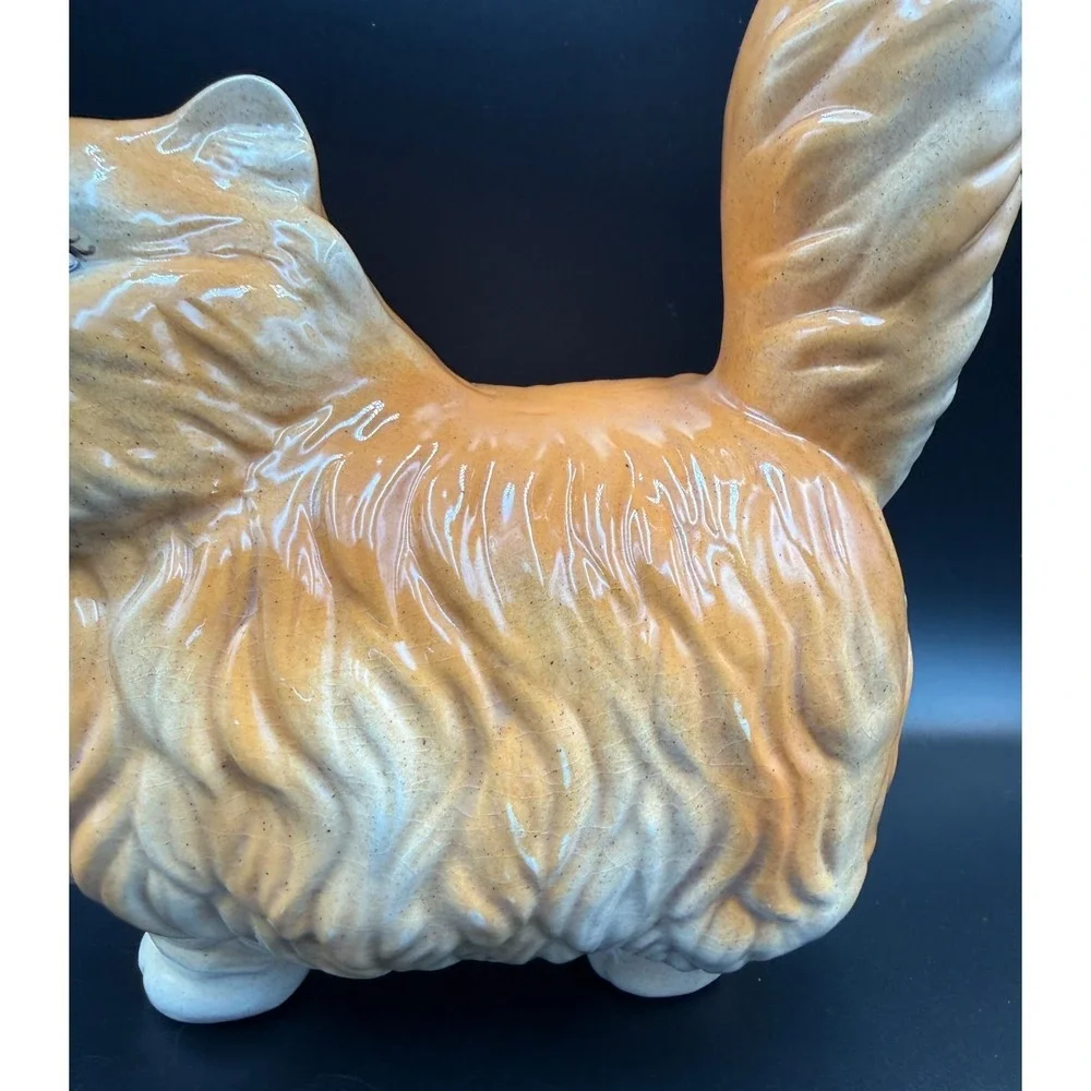 Vintage MCM Large Ceramic Fluffy Persian Cat